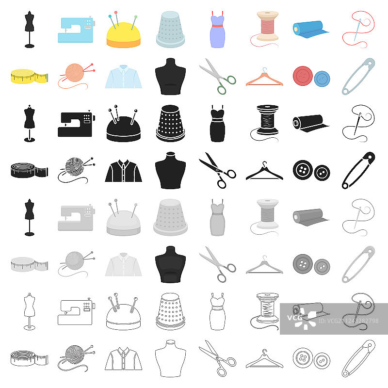 卡通风格工作室图标大合集图片素材