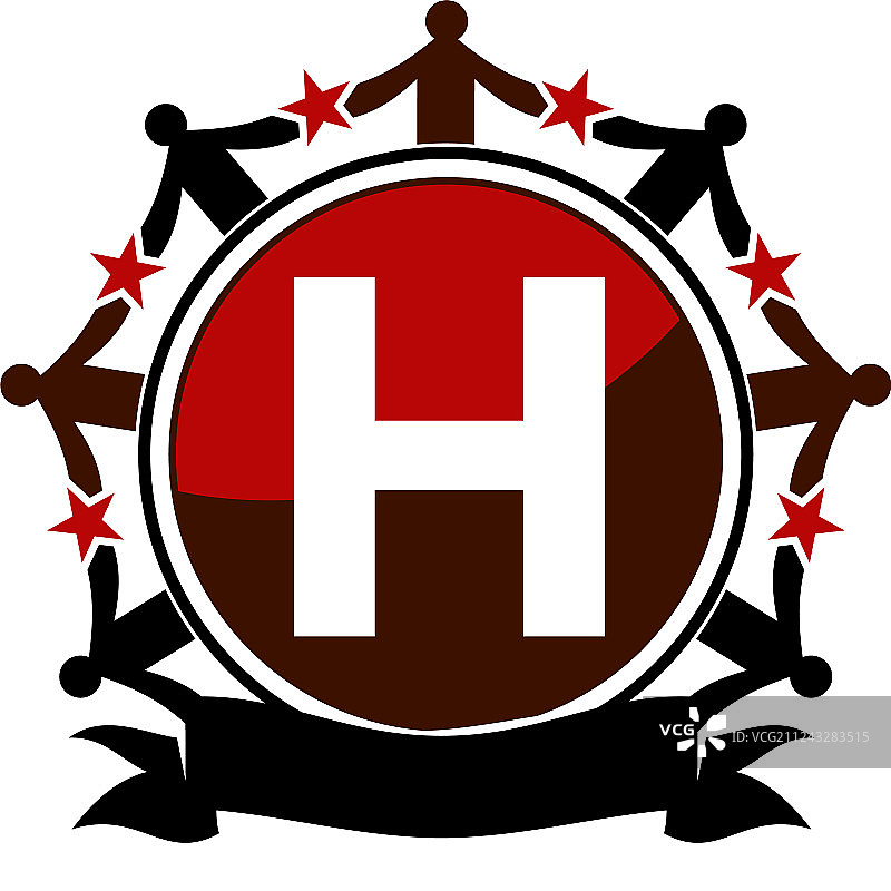 协同Logo字母H图片素材