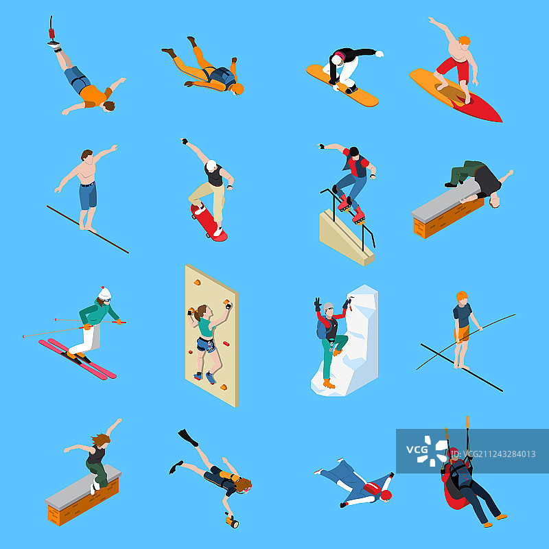 极限运动人物2.5D素材集图片素材
