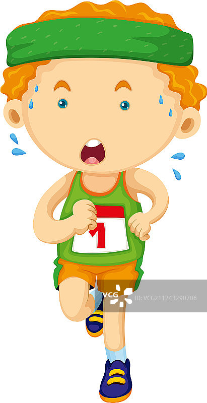 比赛中看起来很累的跑步者图片素材