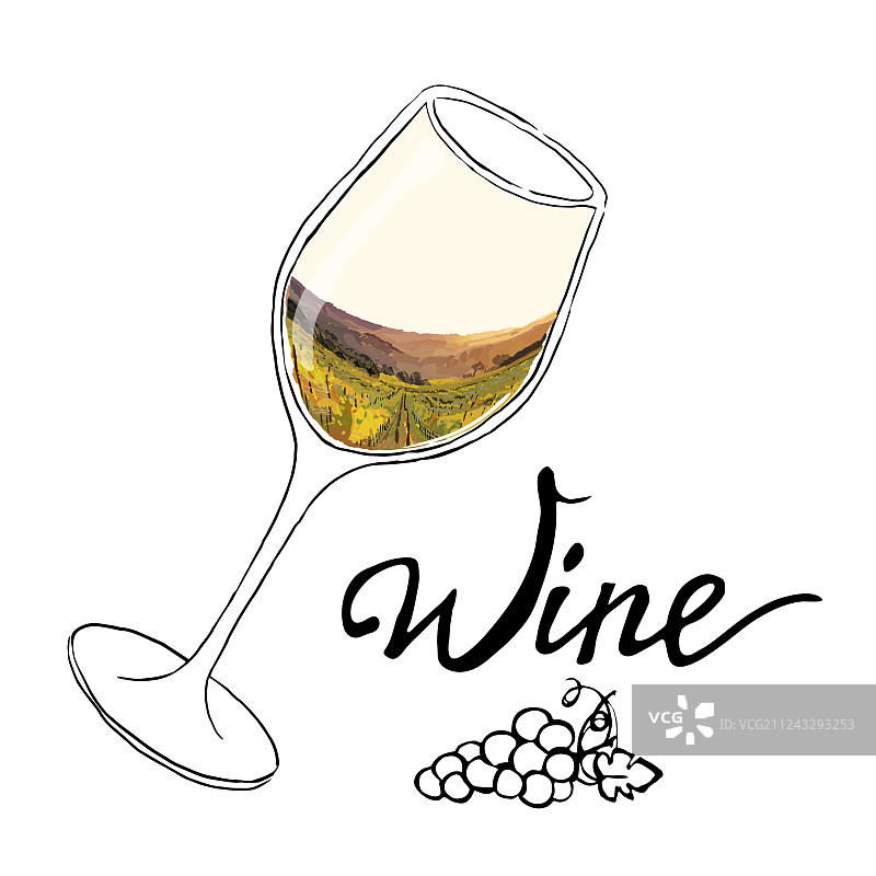 白色背景下的红酒杯特写图片素材