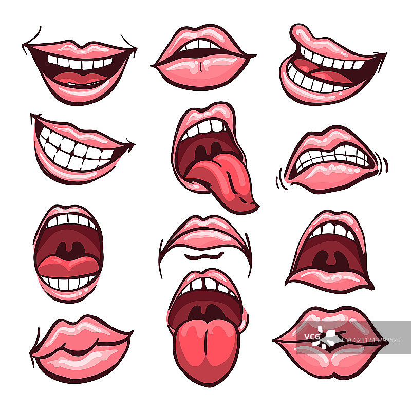 卡通嘴巴合集图片素材