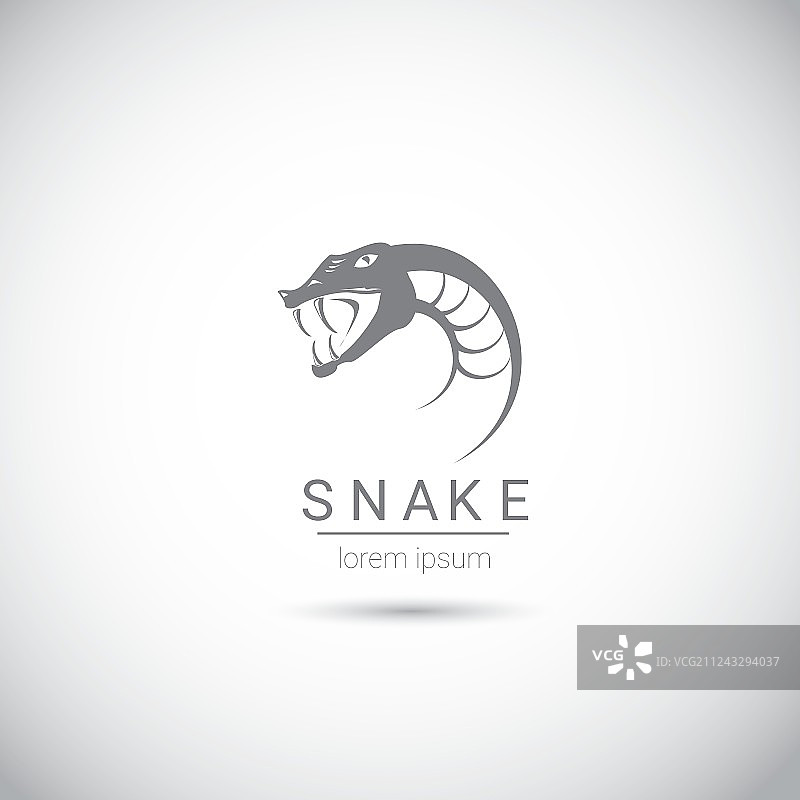 蛇简约黑色Logo设计元素图片素材