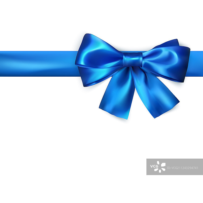 蓝色横纹装饰蝴蝶结图片素材