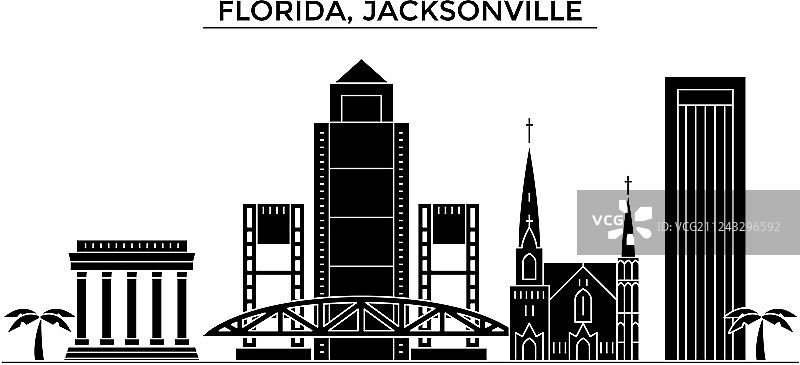 美国佛罗里达州杰克逊维尔建筑图片素材