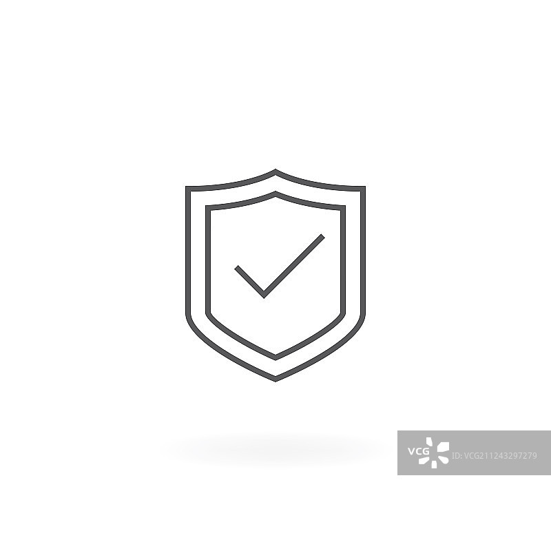 带有复选标记的盾牌图片素材