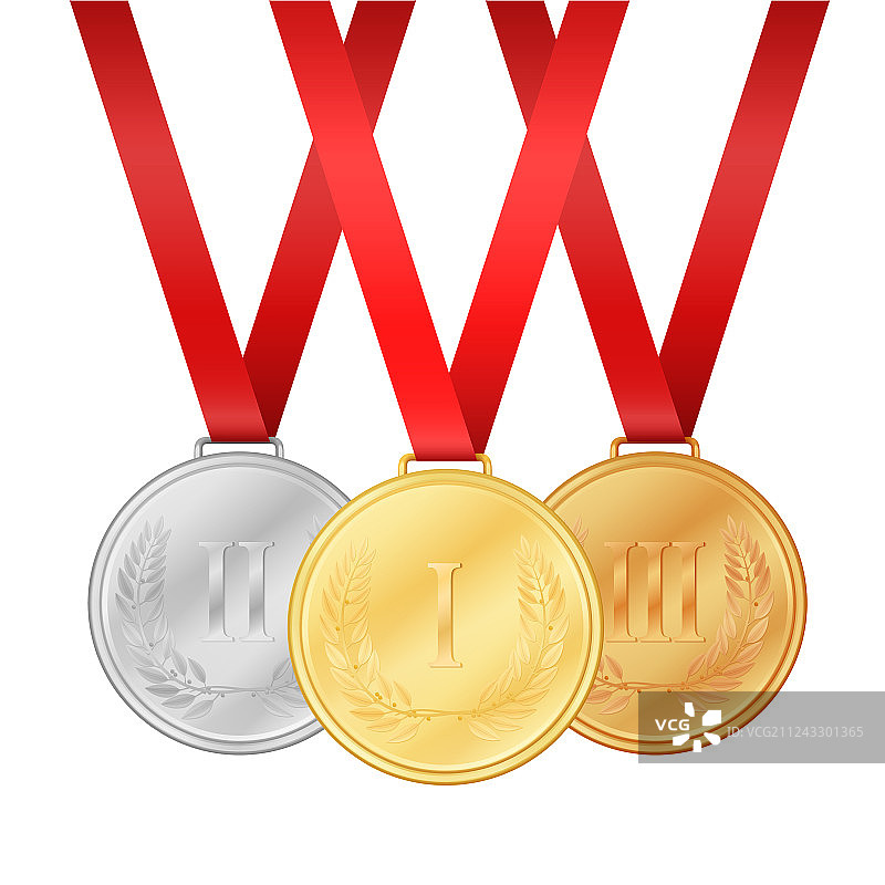 金牌银牌铜牌奖牌套装图片素材