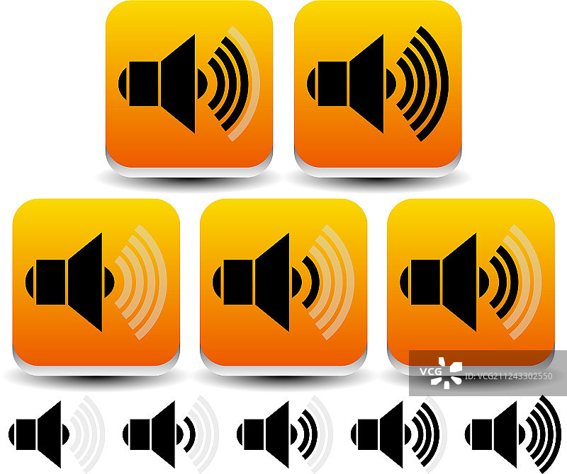 音量声音级别符号 - 图标图片素材