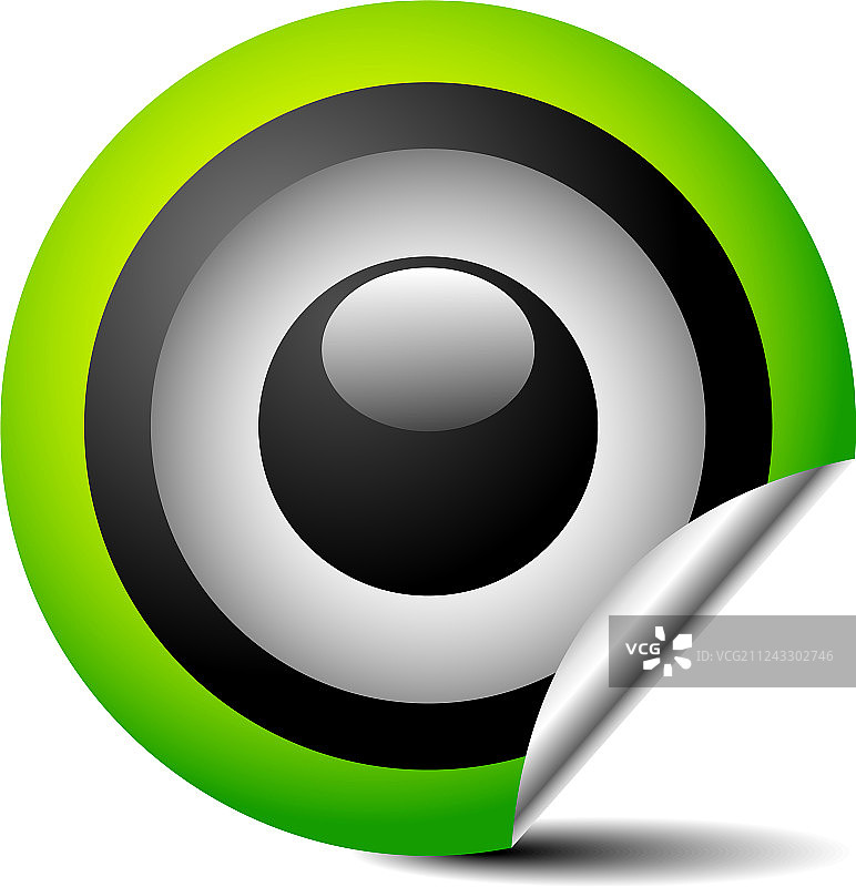 剥落贴纸上的简约扬声器图片素材