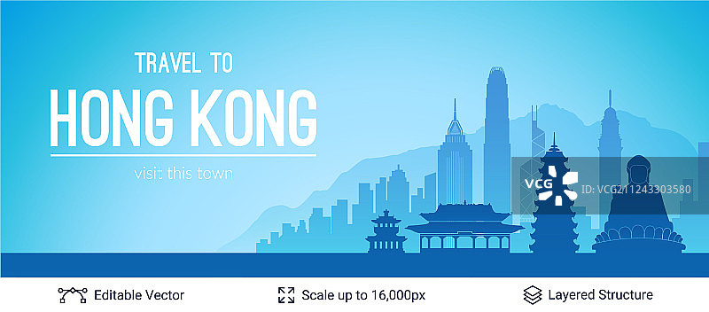 香港著名城市景观图片素材