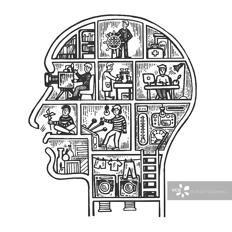 人头房屋雕刻图片素材