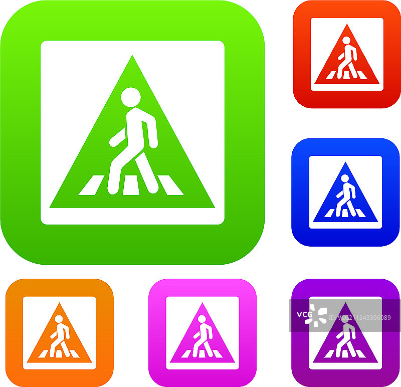 行人路标合集图片素材