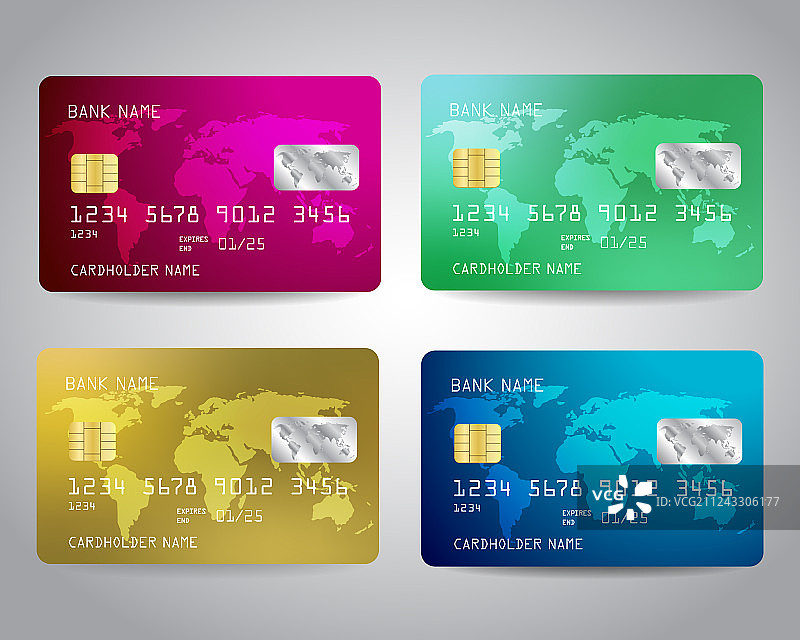 信用卡套装图片素材
