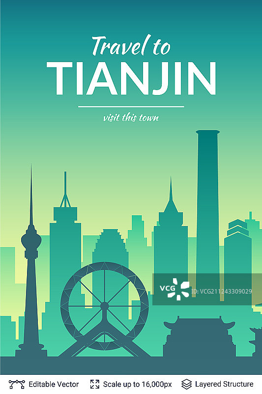 中国天津城市风光图片素材