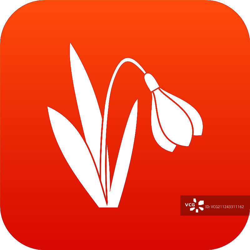 红色铃铛花朵数字图标图片素材