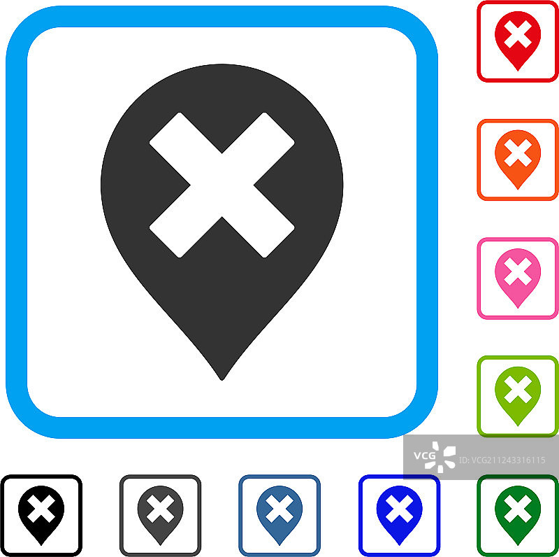 封闭式马克笔边框图标图片素材