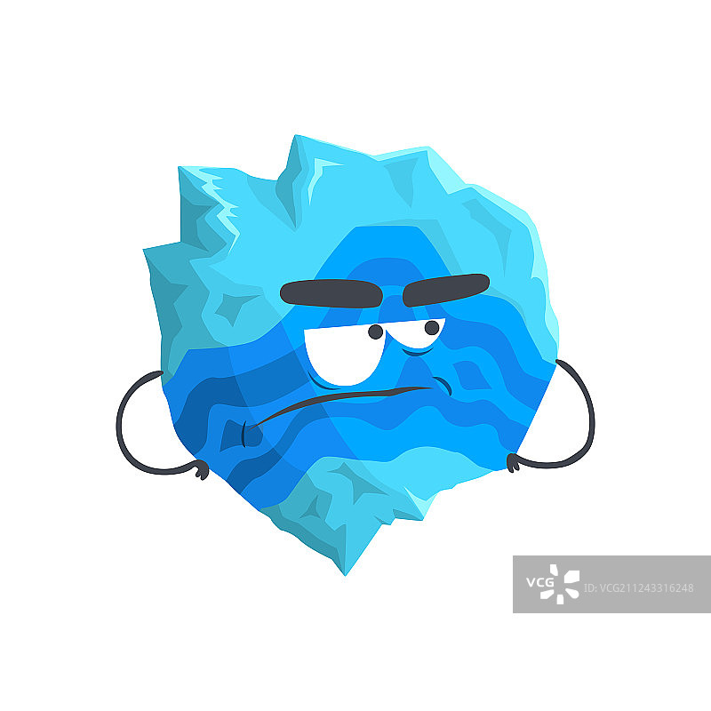 可爱的人性化海王星行星角色球体图片素材