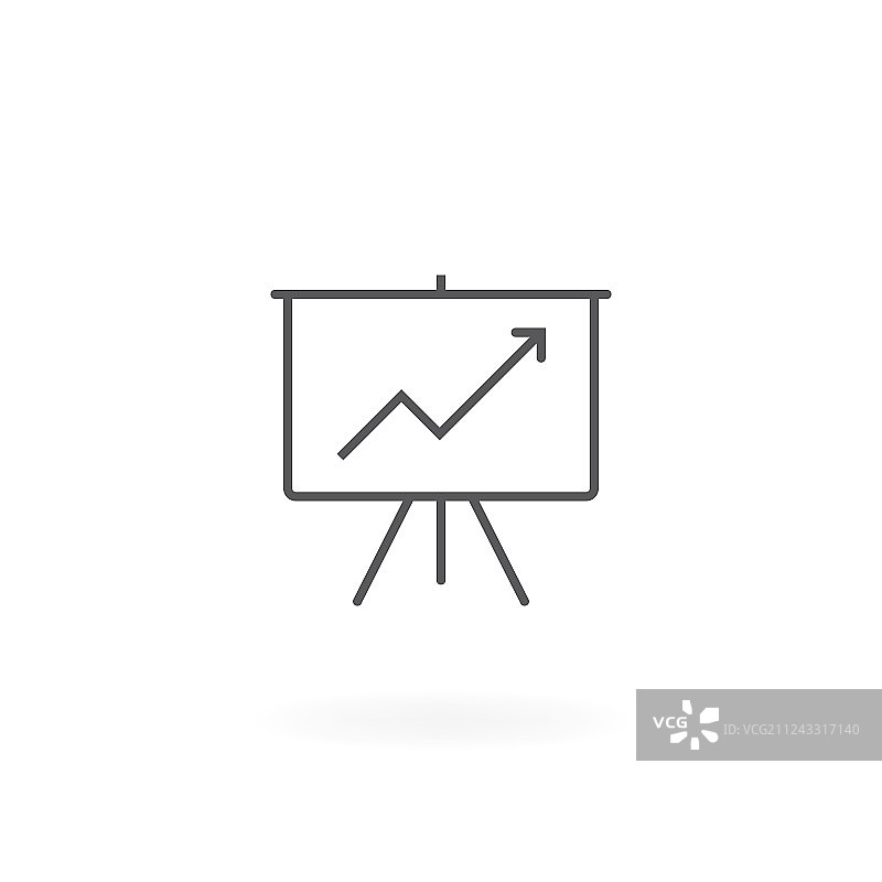 业务增长图演示图标图片素材