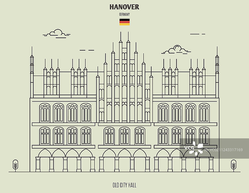 汉诺威老市政厅图片素材