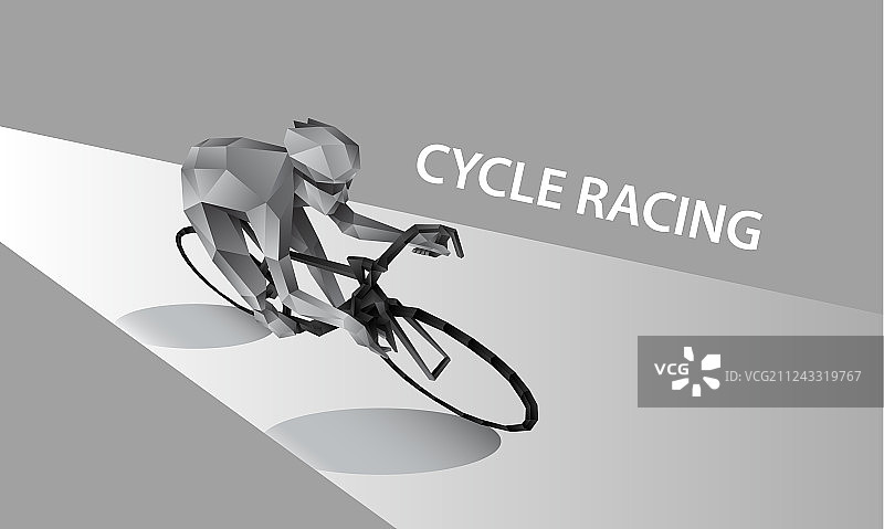 道路上的抽象骑行者图片素材