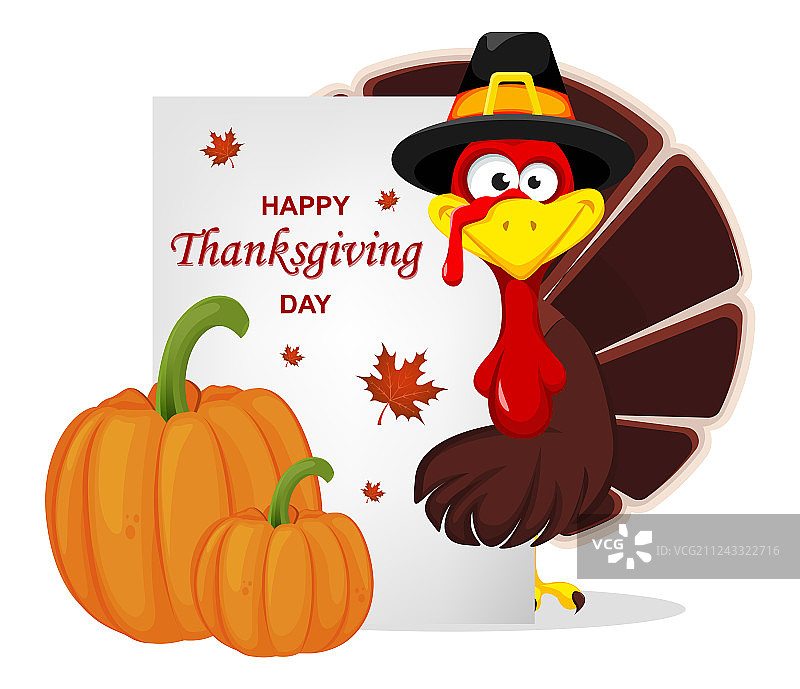 感恩节火鸡，感恩节快乐图片素材