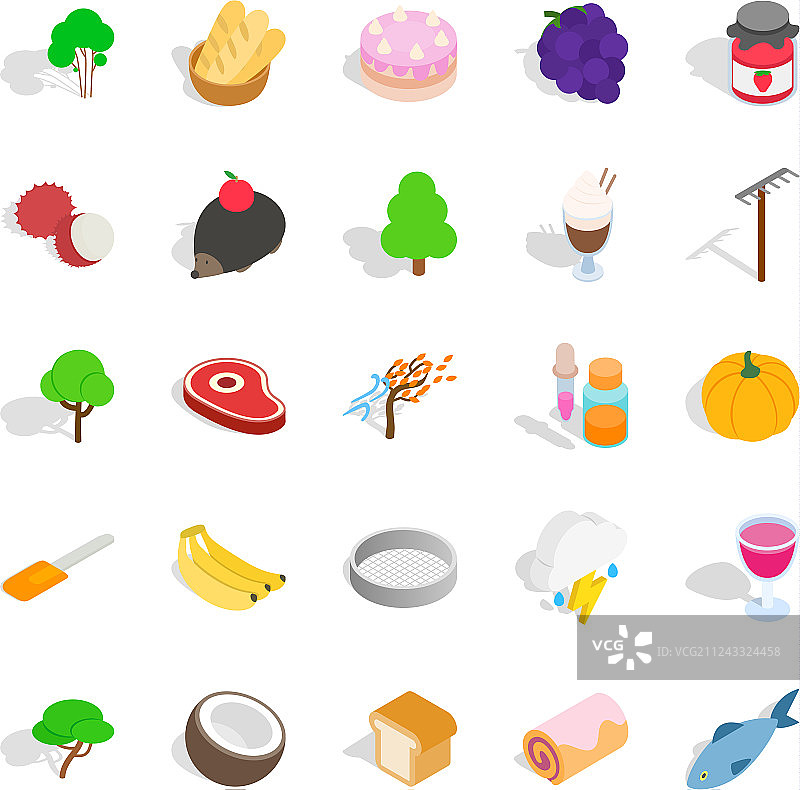 农民耕作图标2.5D风格图片素材