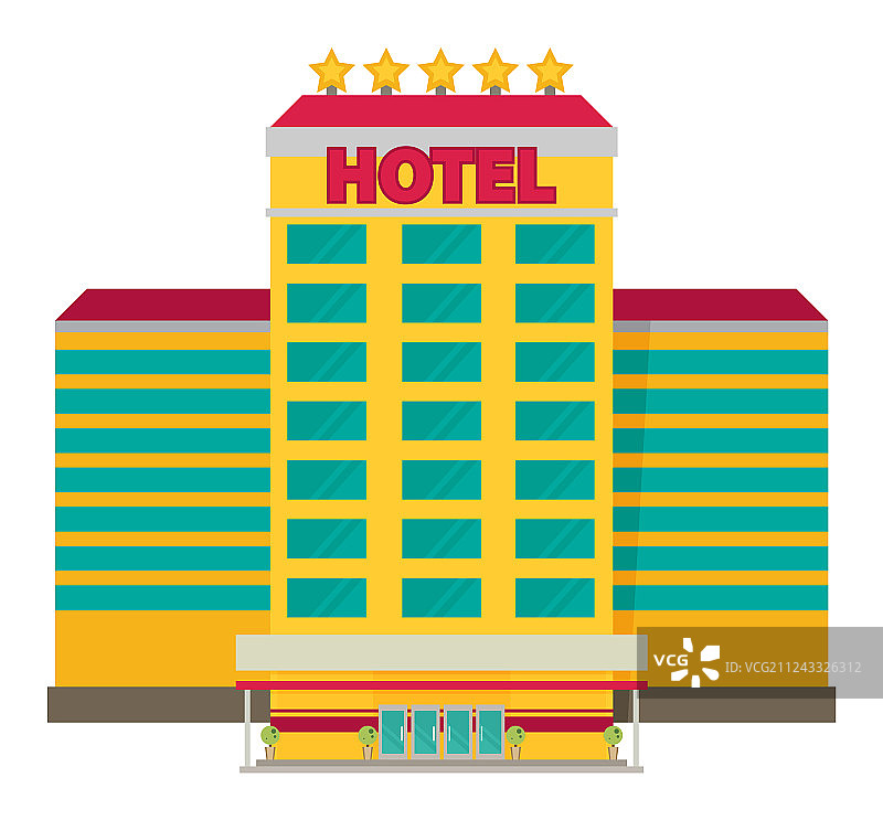 酒店扁平设计图片素材