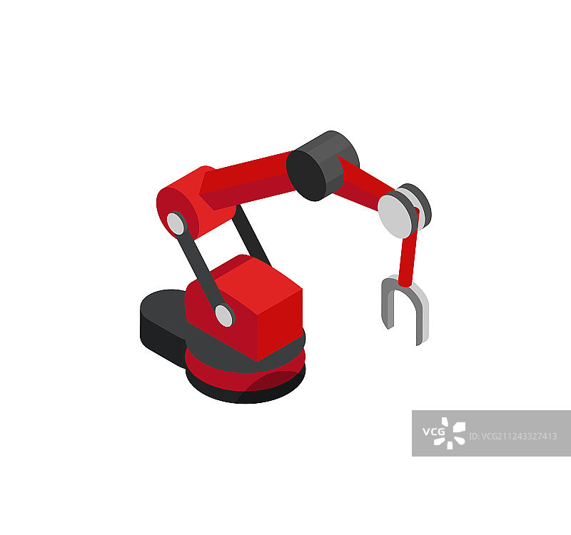 末端带磁铁的工业机器人图片素材