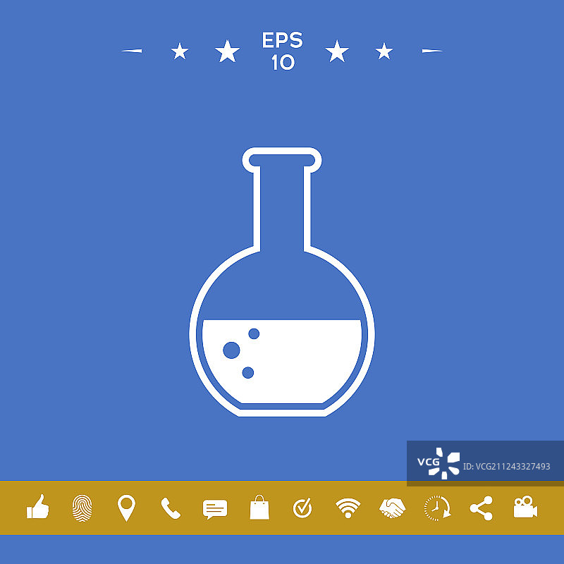 带气泡的试管符号图标图片素材