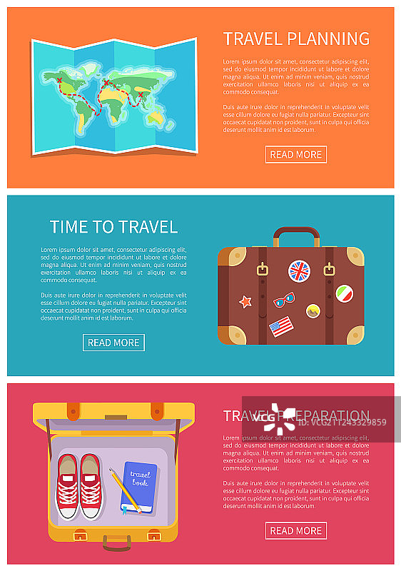 旅行计划网页图片素材