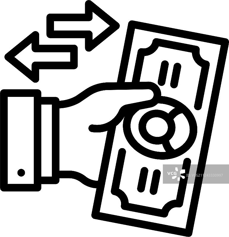 反向贿赂图标轮廓样式图片素材