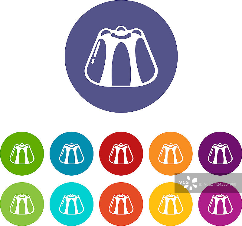 布丁图标（简约黑色风格）图片素材