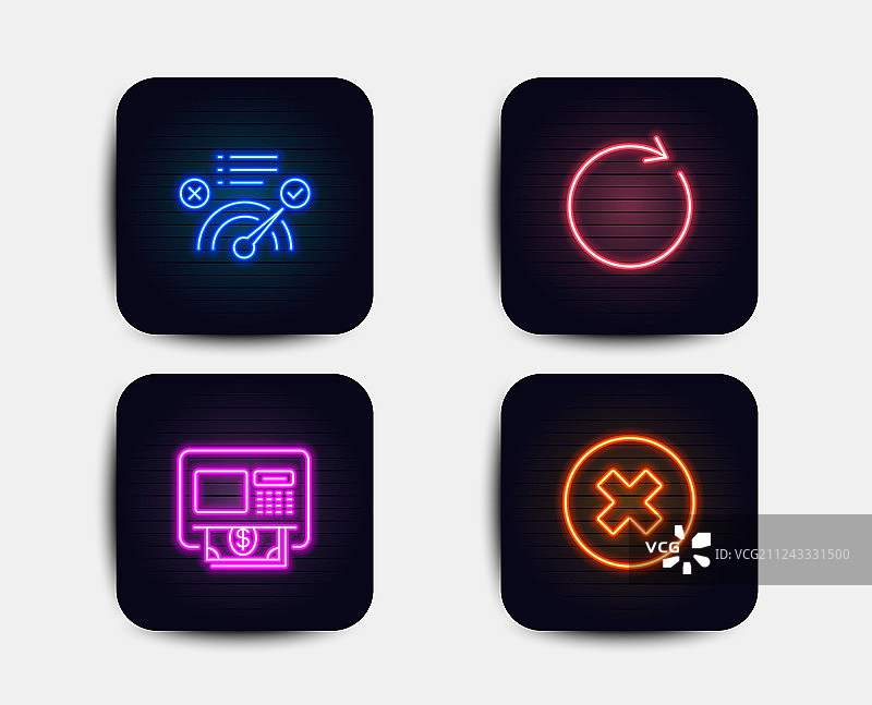 ATM同步和正确答案图标图片素材