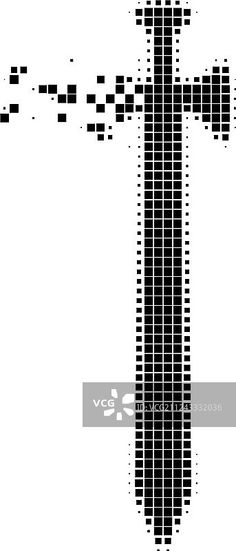 中世纪剑爆发像素图标图片素材