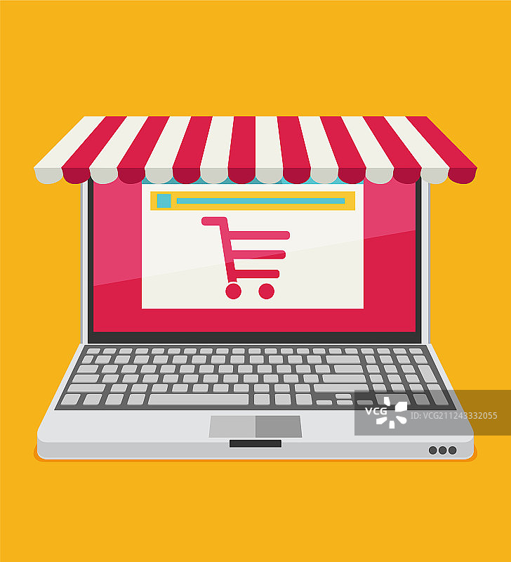 在线商店促销笔记本电脑图片素材
