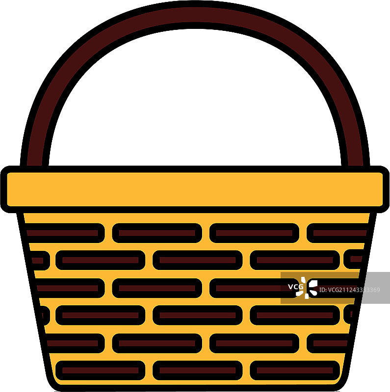 藤编篮图标图片素材