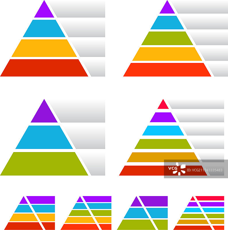 带banner的三角形金字塔图表图片素材