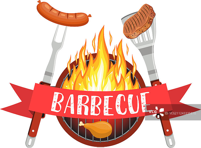 烧烤聚会的标志图片素材