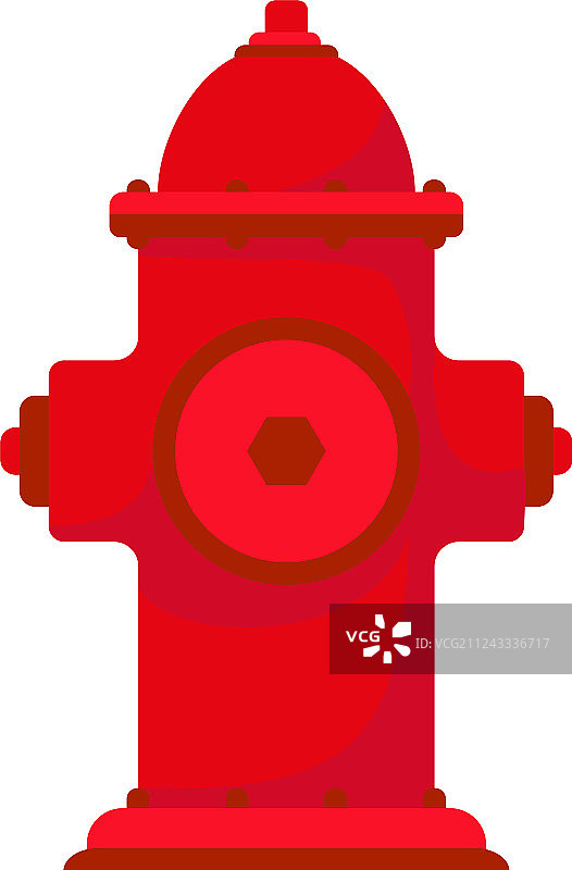 消防栓图标扁平风格图片素材