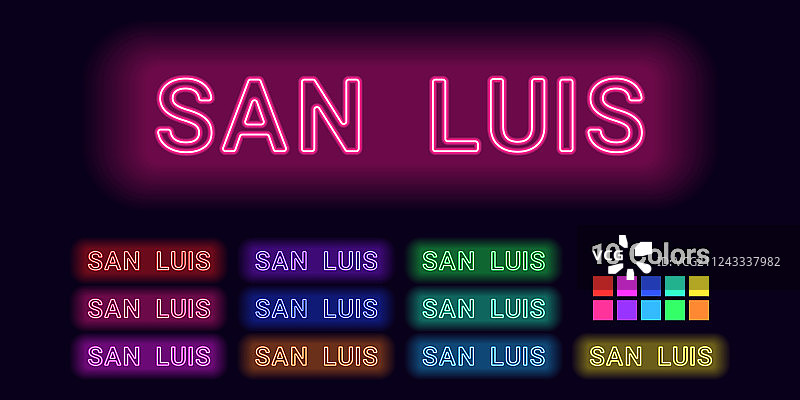 圣路易斯城市名称霓虹灯图片素材