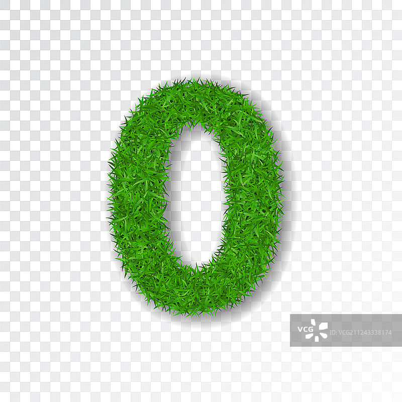 绿色数字0图片素材