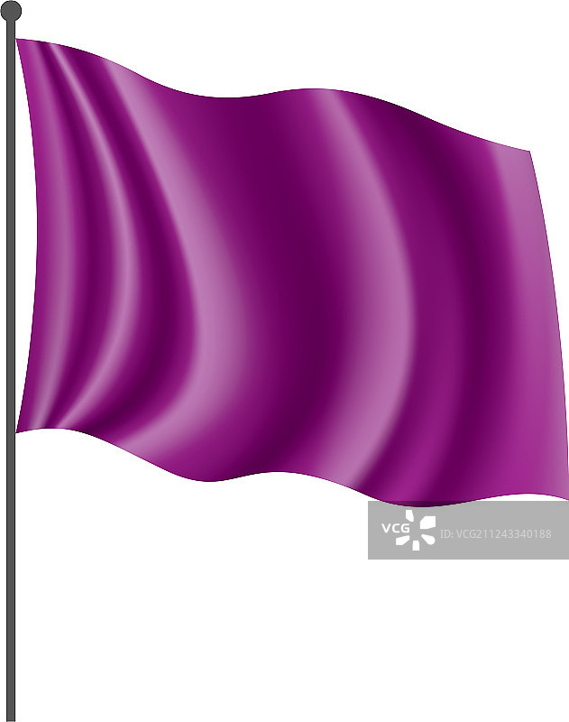 白色背景上的紫色旗帜图片素材