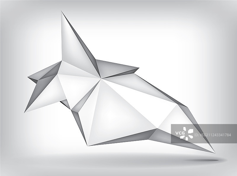 3D悬浮水晶几何体图片素材