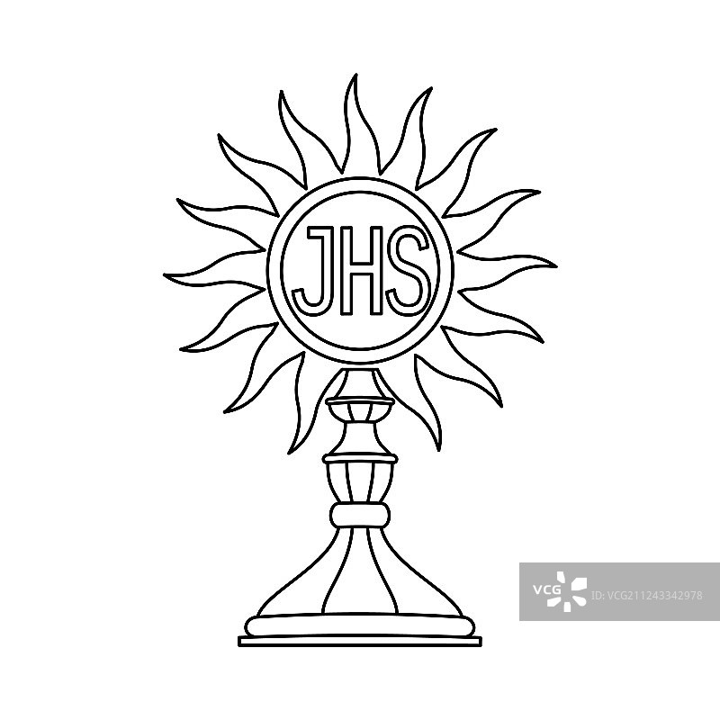 描绘传统基督教象征的圣餐图片素材