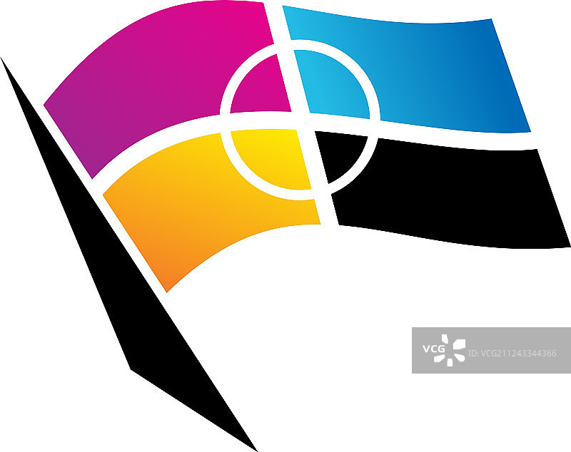 CMYK印刷旗帜图片素材