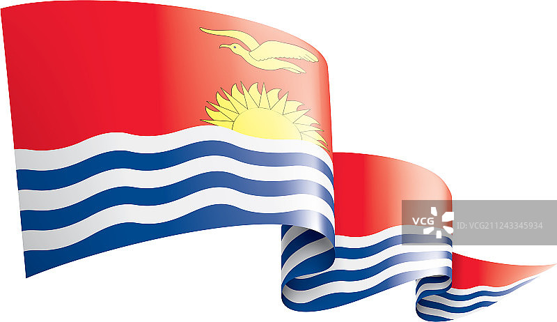 基里巴斯国旗上有白色图片素材