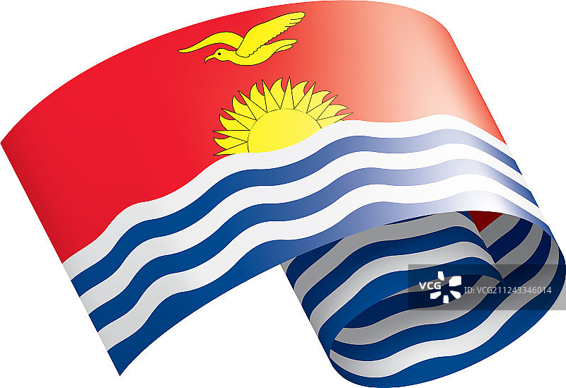 基里巴斯国旗上有白色图片素材