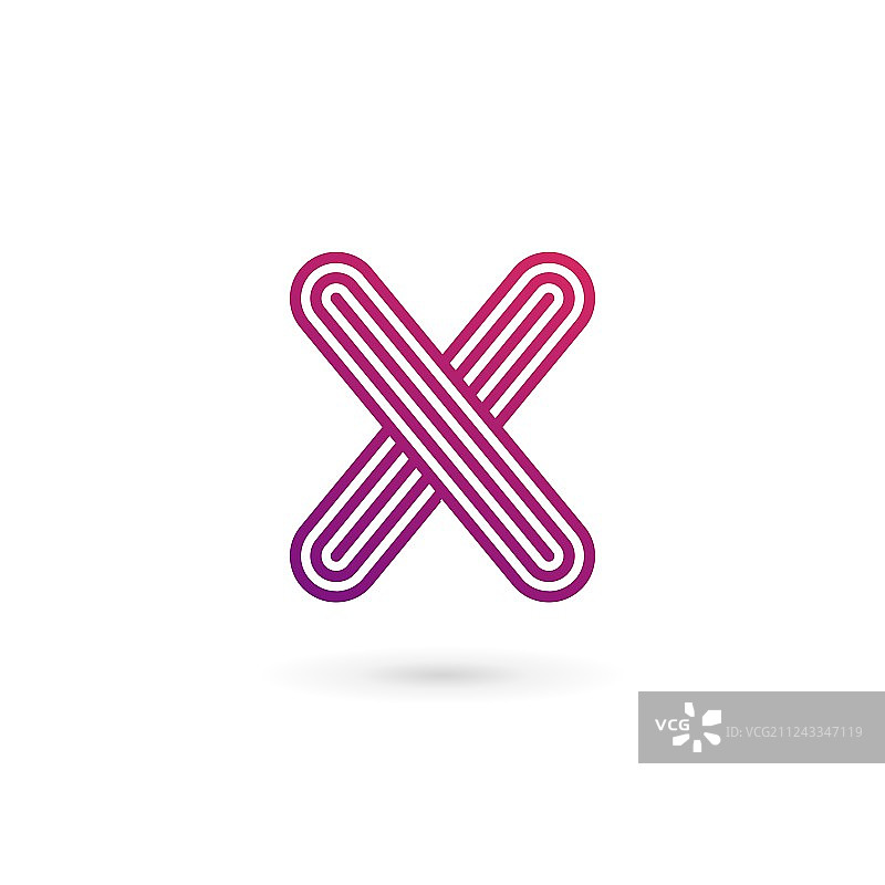 字母X数字10标志图标设计模板图片素材