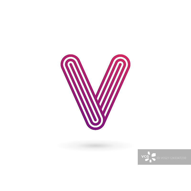 字母V数字5标志图标设计模板图片素材