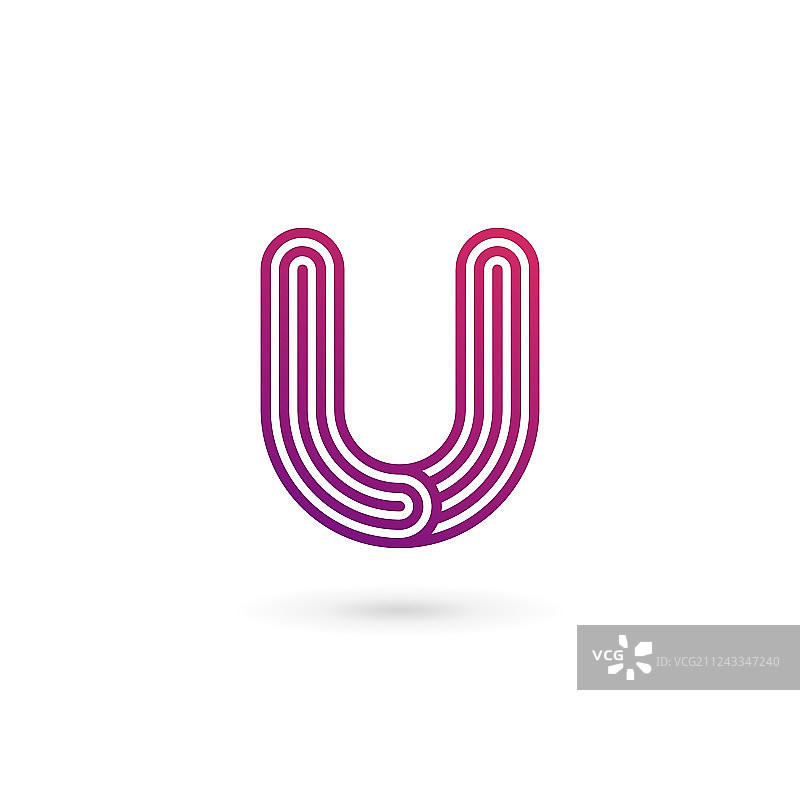 字母U标志图标设计模板元素图片素材